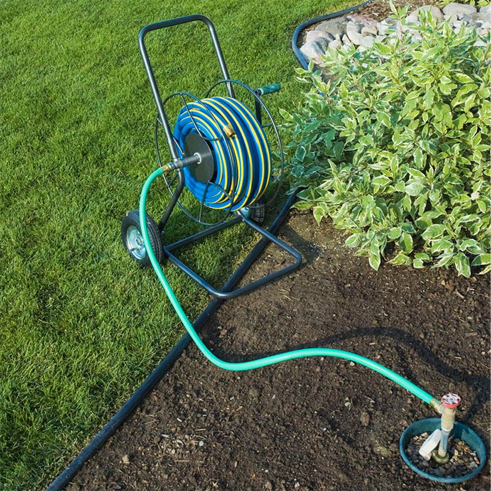 Yard Butler Portable 200 Foot Capacity Steel Garden Hose Reel Truck (Open Box)