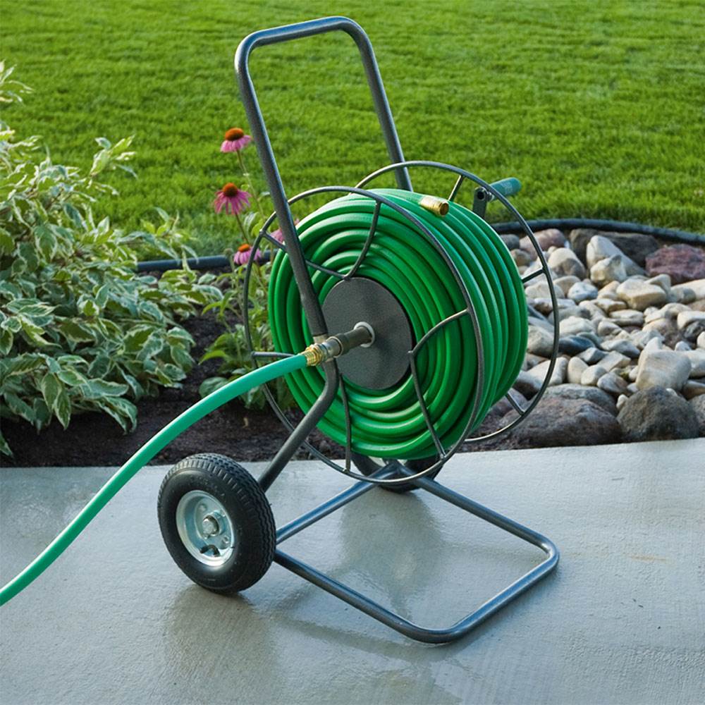 Yard Butler Portable 200 Foot Capacity Steel Garden Hose Reel Truck (Open Box)