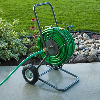 Yard Butler Portable 200 Foot Capacity Steel Garden Hose Reel Truck (Open Box)