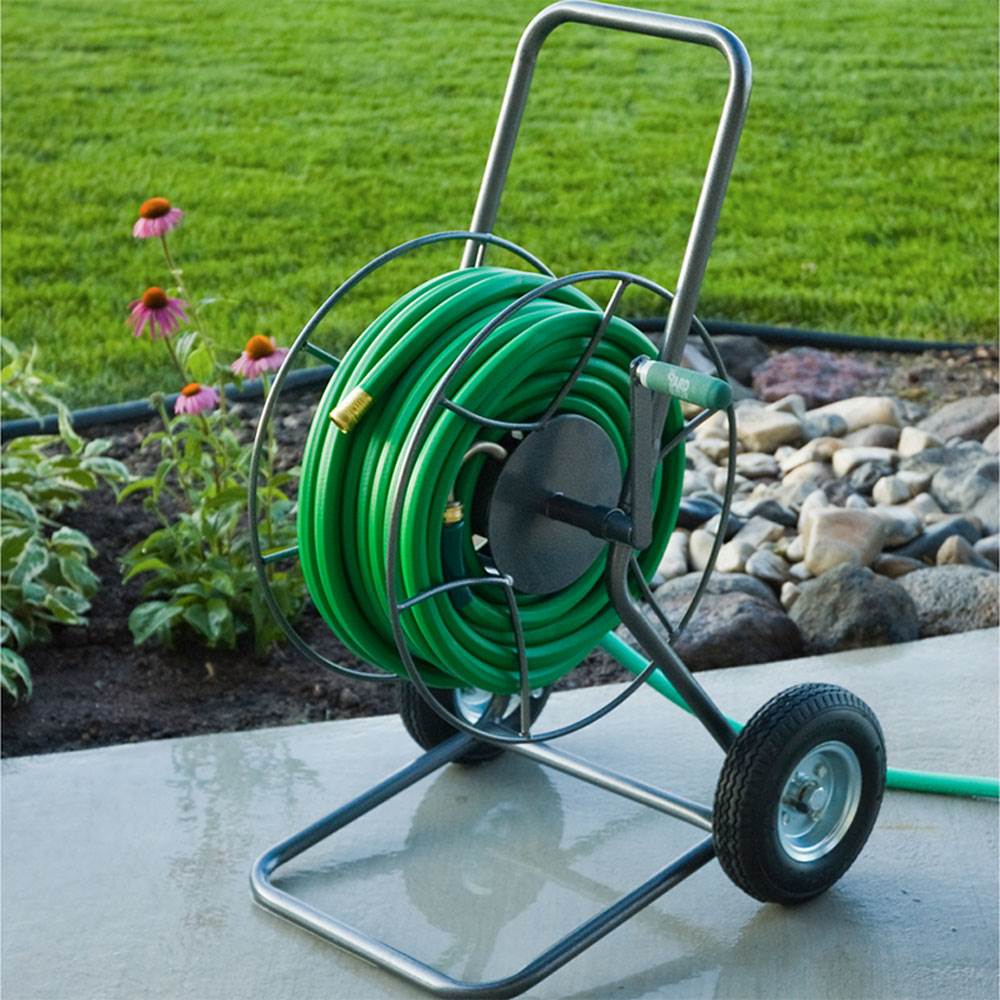 Yard Butler Portable 200 Foot Capacity Steel Garden Hose Reel Truck (Open Box)