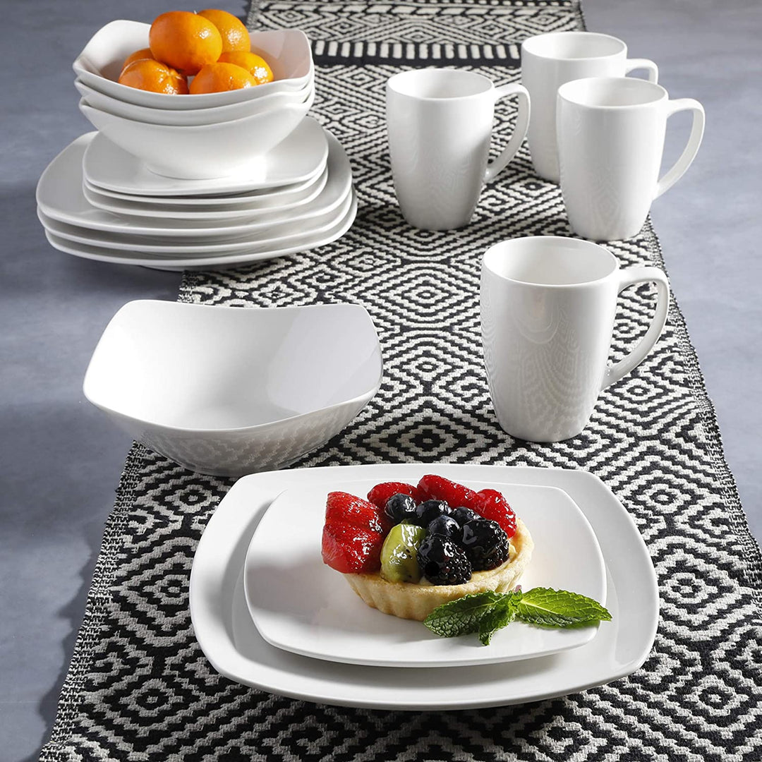 Gibson 102539.16RM Porcelain Zen Buffet 16 Piece Dinnerware Set, White (2 Pack)