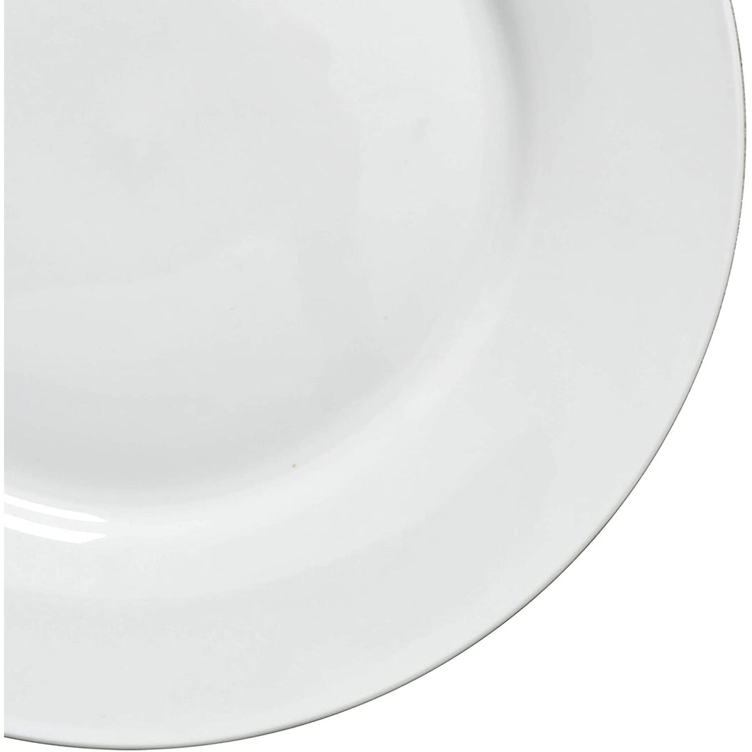 Gibson Porcelain Zen Buffet 16 Piece Round Dinnerware Set, White (Open Box) - VMInnovations