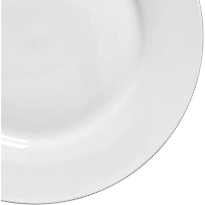 Gibson Porcelain Zen Buffet 16 Piece Round Dinnerware Set, White (Open Box)