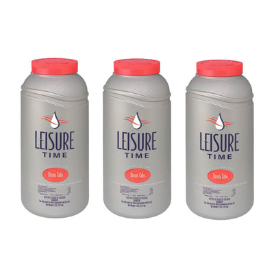 Leisure Time Low Odor Disinfectant Brominating Chemical Tablets, 4 lbs (3 Pack)