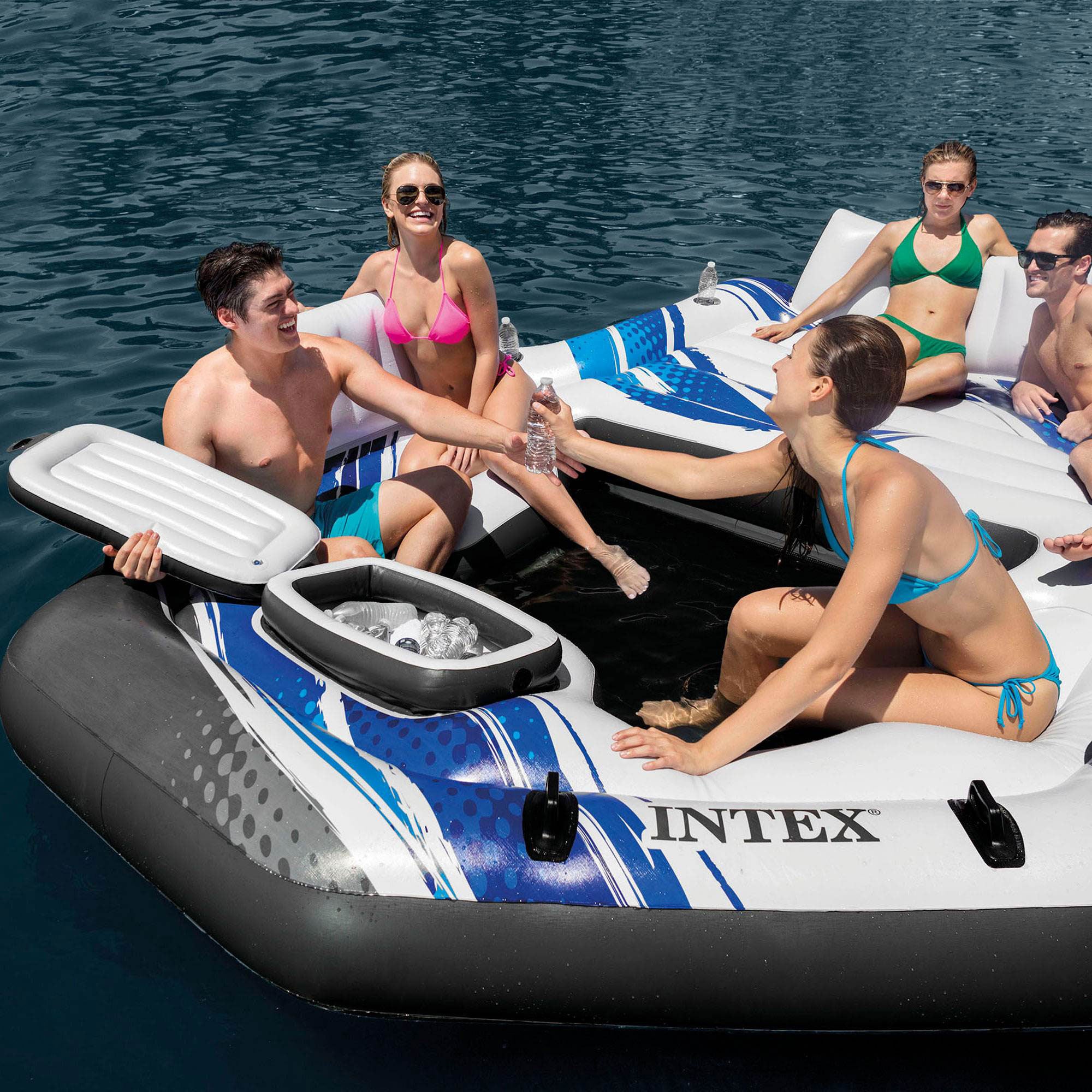 Intex 57272EP 5 Seat Inflatable Tropical Island Pool Float (For Parts) - VMInnovations