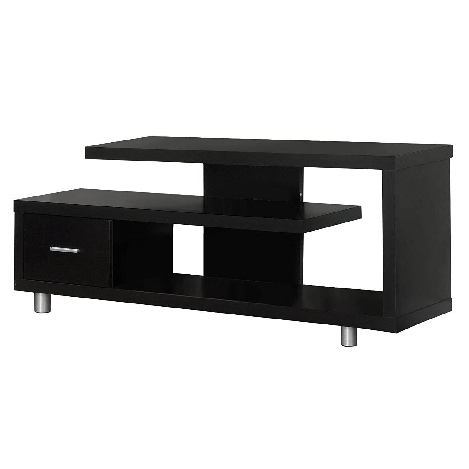 Monarch Specialties Inc. Modern TV Stand, Cappuccino (Open Box) - VMInnovations