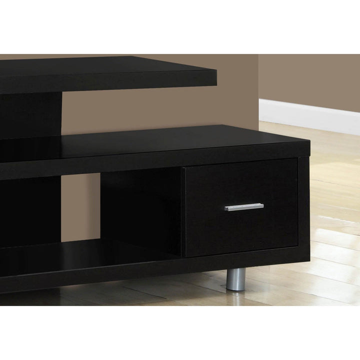 Monarch Specialties Inc. Durable Modern Open Concept Center TV Stand, Cappuccino