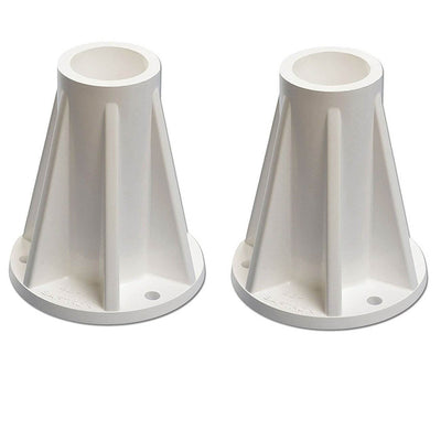 Saftron Polymer 6 Inch Pool Handrails and Ladders Surface Mounting Base (2 Pack) - VMInnovations