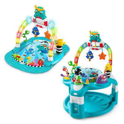 Baby Einstein Lights & Sea Activity Gym & Saucer Bounce Chair w/ Toys (Open Box)