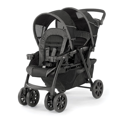 Chicco Cortina Together Double Infant Baby Toddler Folding Stroller, Minerale (Refurbished)