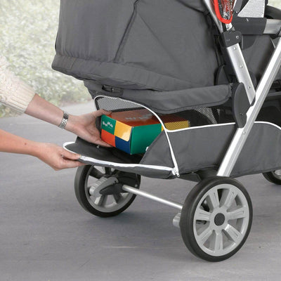 Chicco Cortina Together Double Infant Baby Toddler Folding Stroller, Minerale (Refurbished)