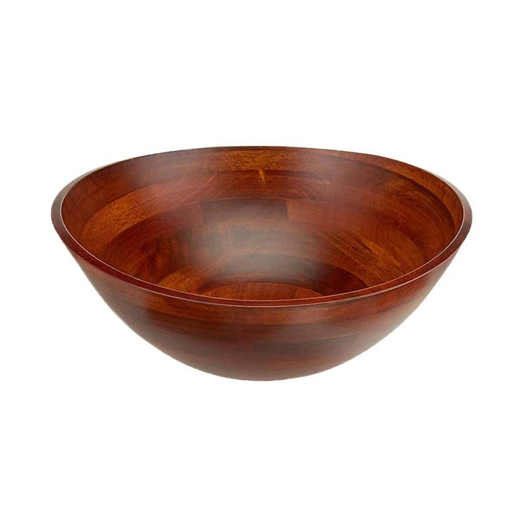 Lipper International Cherry Finished Wavy Rim Bowl w/ Salad Hands (Open Box) - VMInnovations