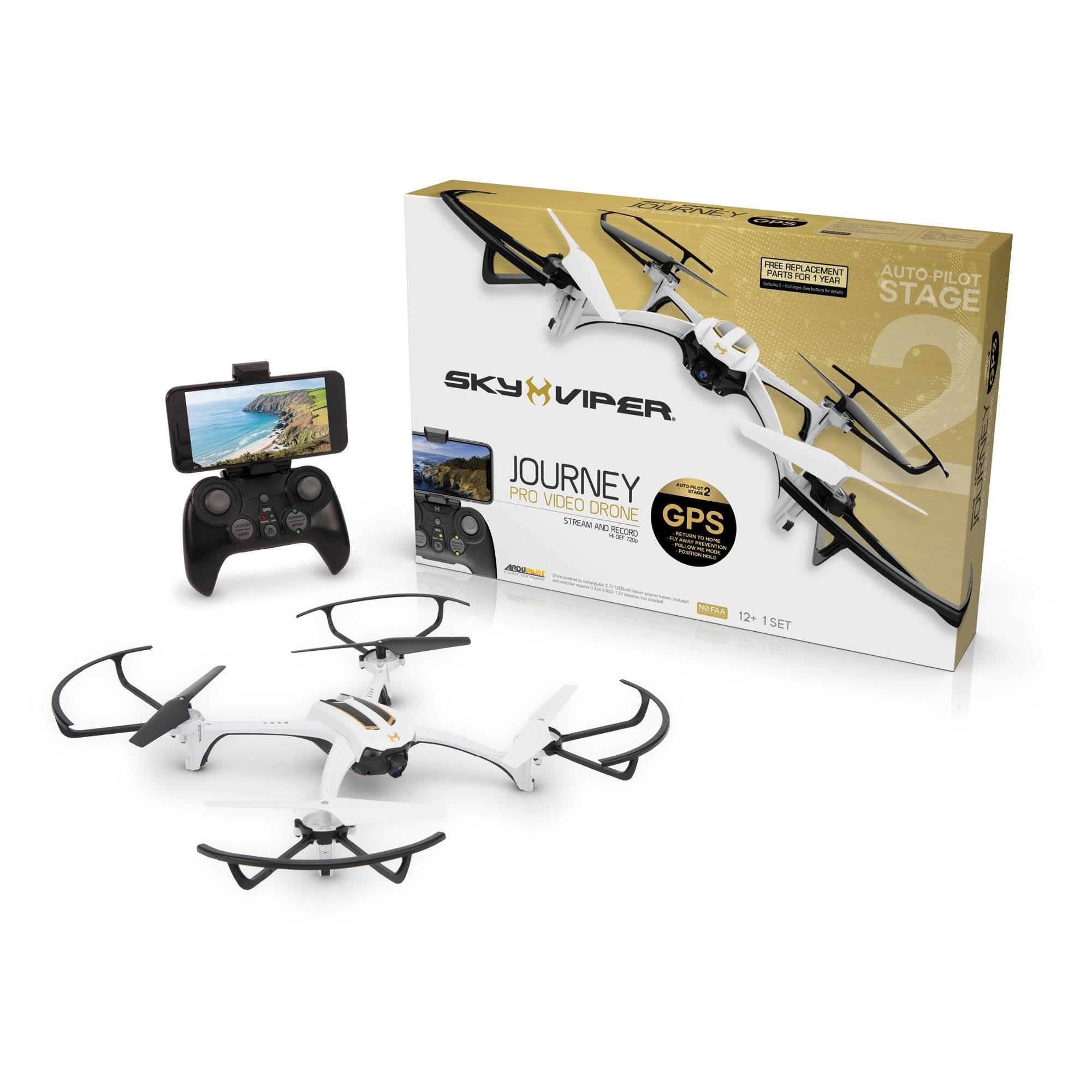 Sky Viper Journey Pro GPS Live Streaming & Video Drone Quadcopter (Open Box)