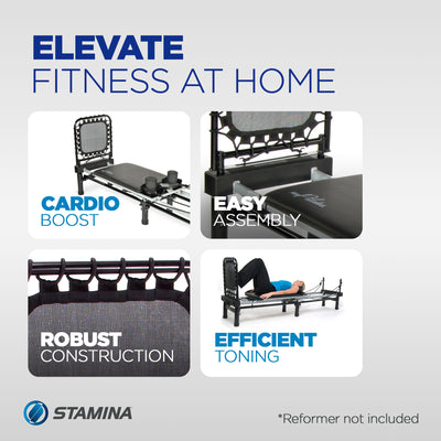 Stamina Products AeroPilates Cardio Reformer Rebounder Trampoline Pad with Video