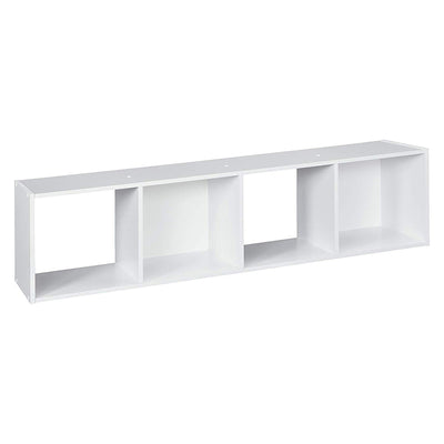 Closetmaid Home Stackable 4-Cube Cubeicals Organizer Storage, White (Open Box)