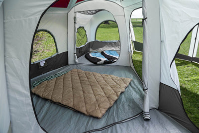 Tahoe Gear Carson Family Cabin Tent, Red + Intex Twin Dura Beam Single Airbed