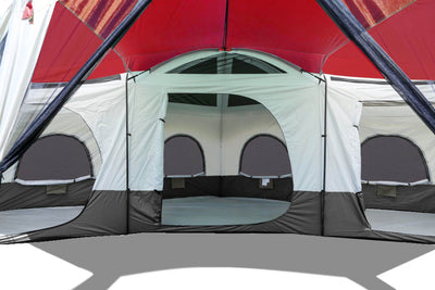 Tahoe Gear Carson Family Cabin Tent, Red + Intex Twin Dura Beam Single Airbed