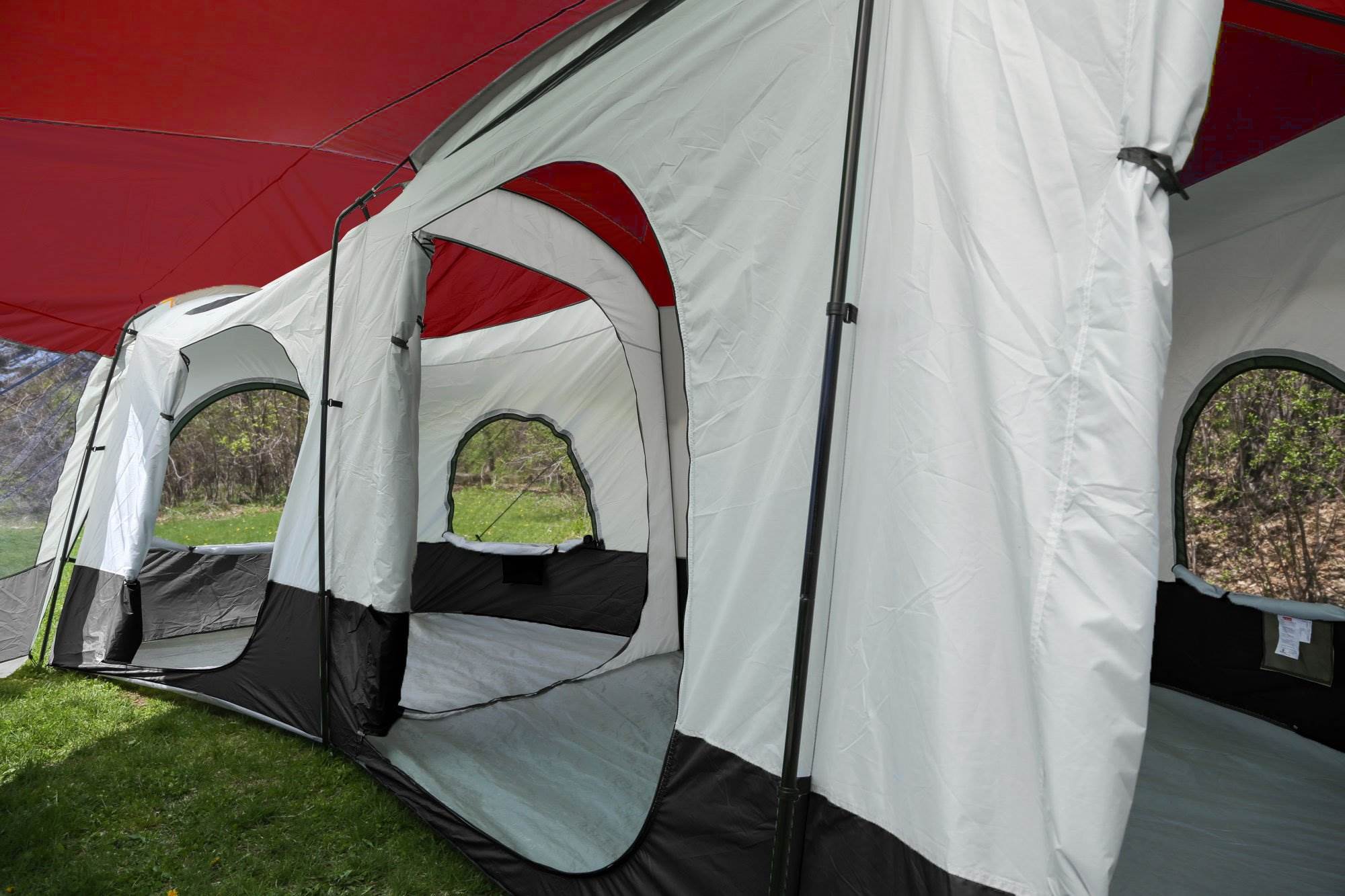 Tahoe Gear Carson Cabin Tent + Intex Twin Airbed + Kelsyus Lawn Chair (2 Pack)