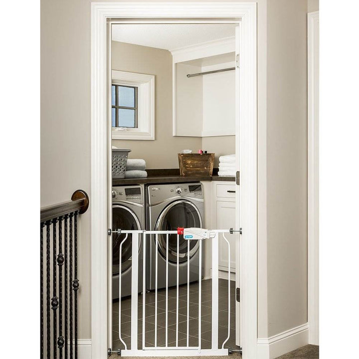 Regalo Step Walk Through Pressure Mounted Steel Safety Gate w/Door (Open Box)