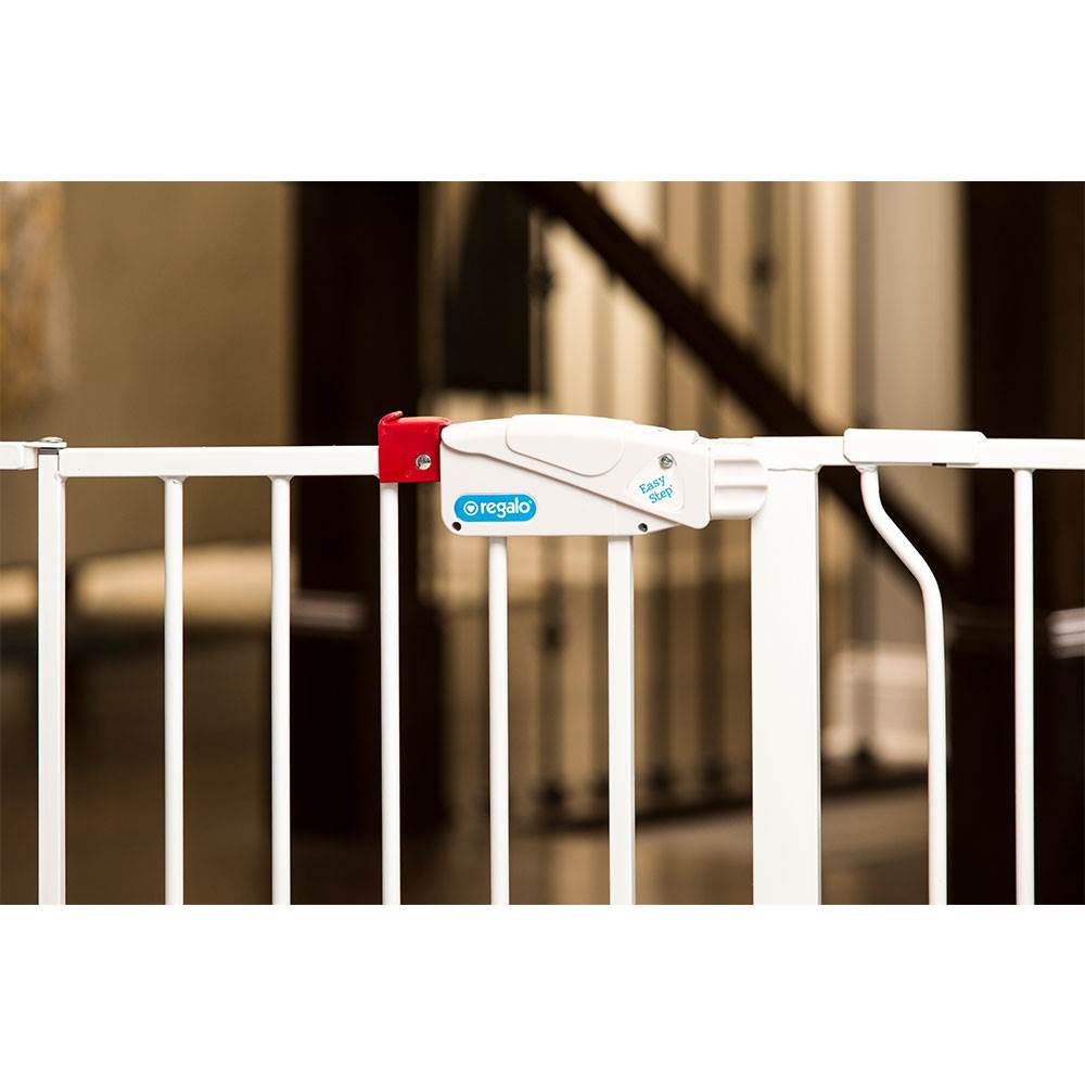 Regalo Easy Step Walk Through Steel Baby Safety Gate with Door (Open Box)