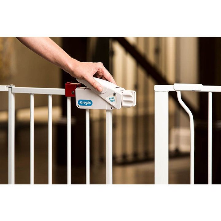 Regalo Step Walk Through Pressure Mounted Steel Safety Gate w/Door (Open Box)