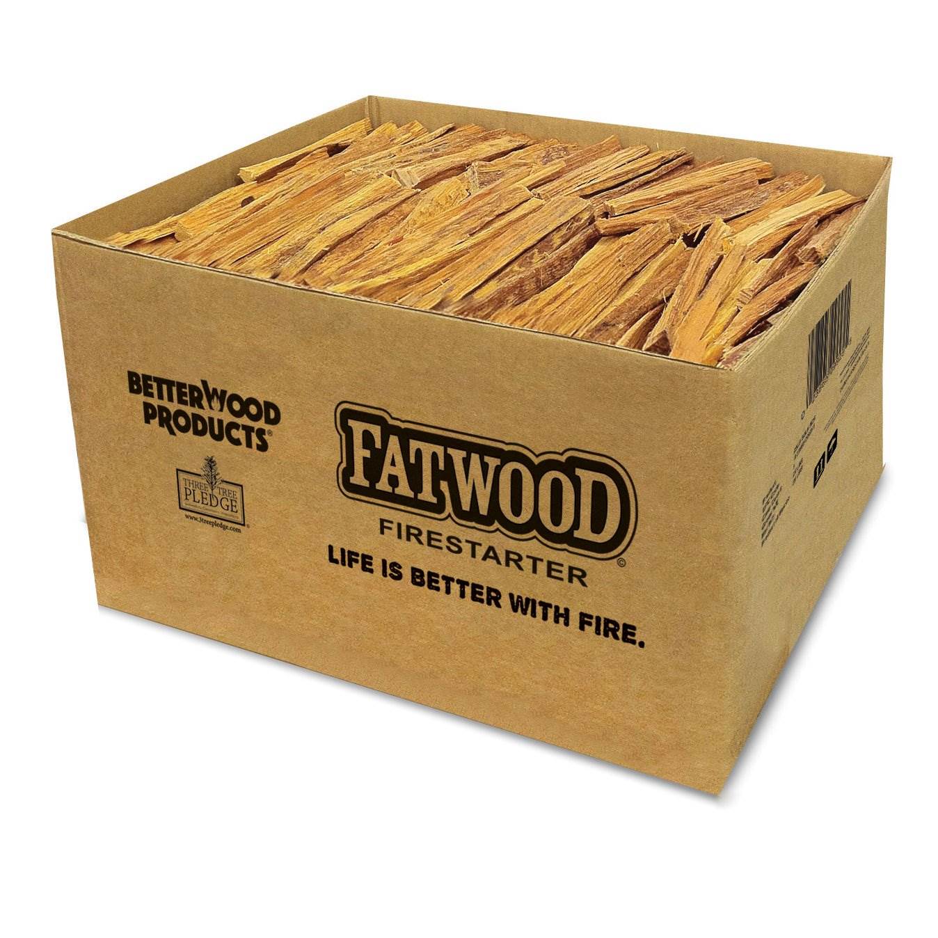 Better Wood Products Fatwood Fire Logs, Wood Fire Starter, 25 Pounds (Open Box) - VMInnovations