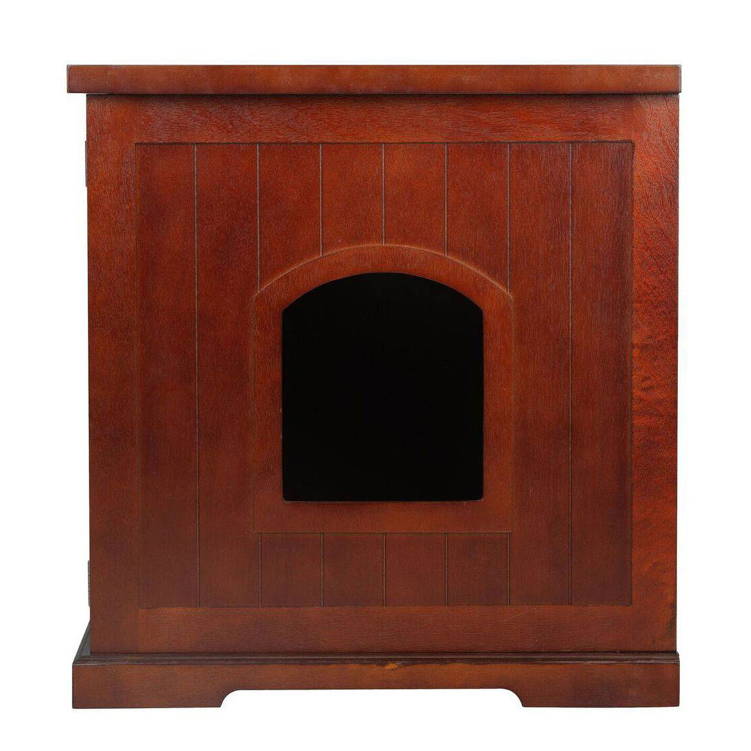 Merry Products Bench with Enclosed Cat Litter Washroom Box, Walnut (For Parts) - VMInnovations