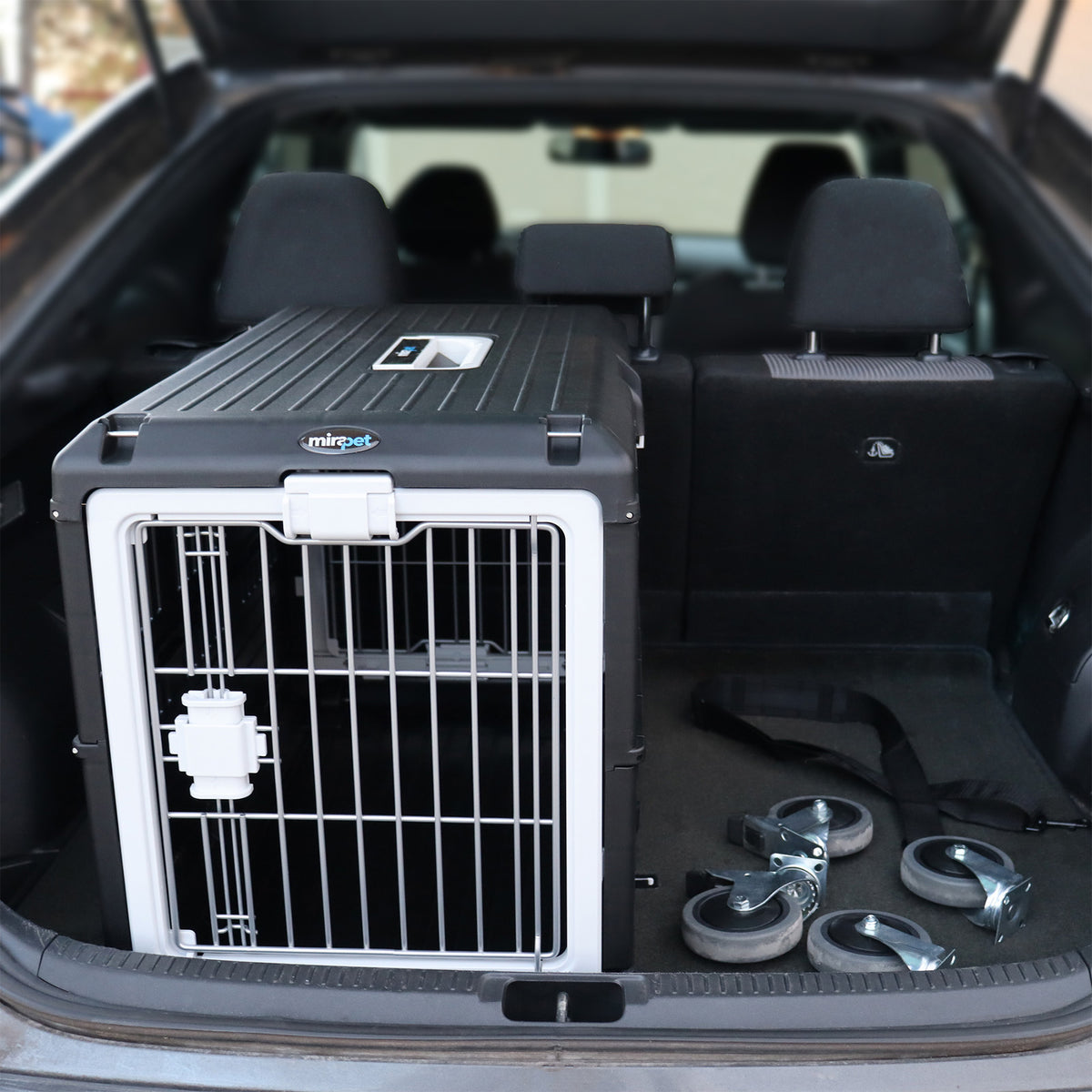 Mirapet Collapsible Pet Carrier & Crate for Large Dogs & Cats w/ Travel Kit, 35"