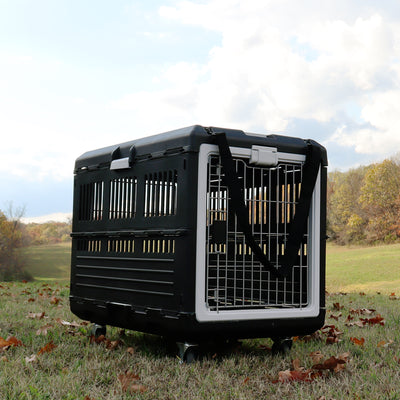 Mirapet Collapsible Pet Carrier & Crate for Large Dogs & Cats w/ Travel Kit, 35"