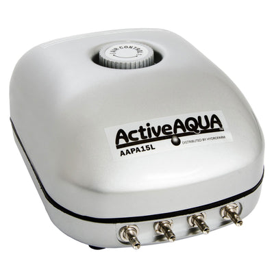 Hydrofarm Active Aqua AAPA15L 6W 240 GPH Hydroponic Aquarium 4 Outlet Air Pump - VMInnovations
