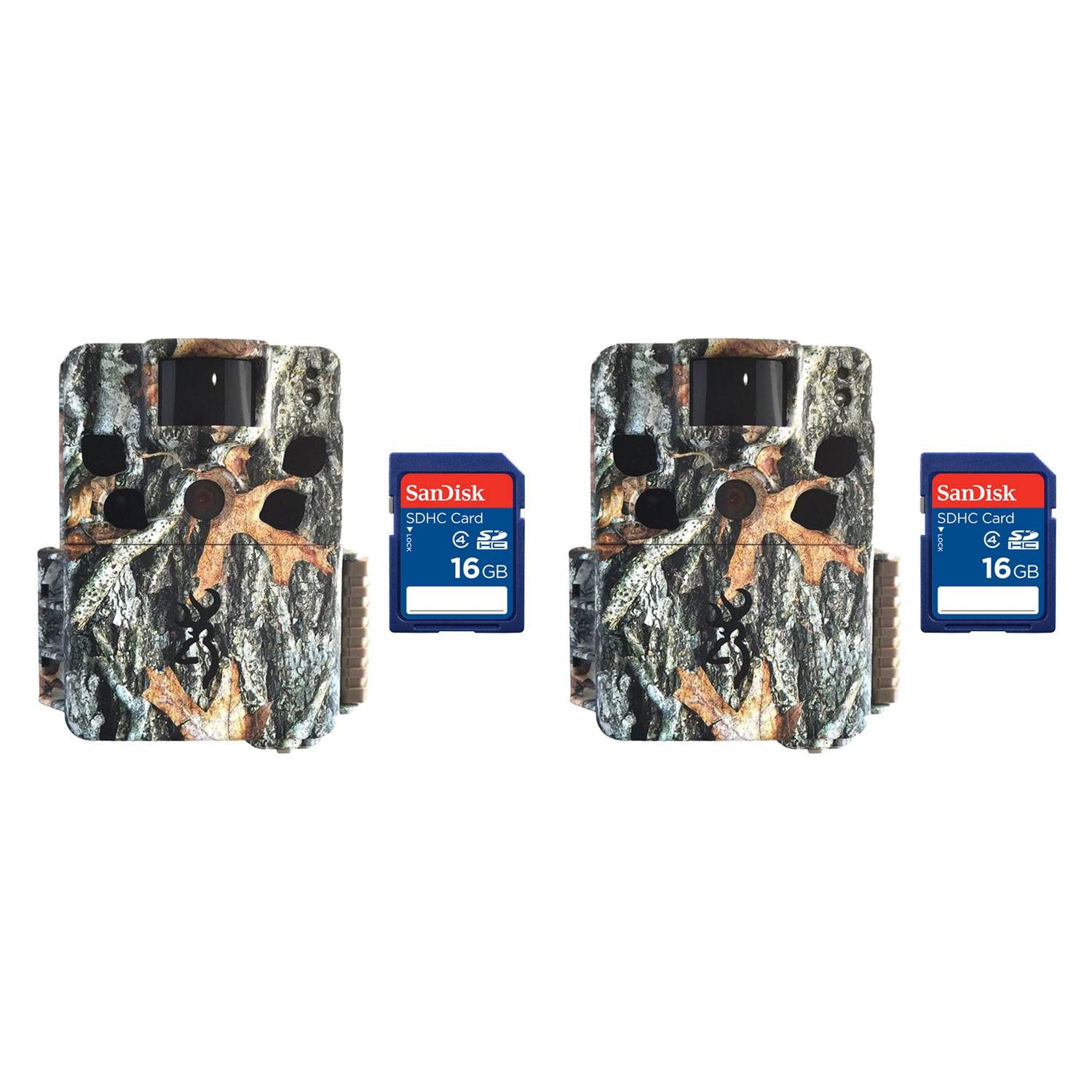 Browning Dark Ops HD Pro 18MP Video IR Game Trail Camera (2 Pack) + SD Cards