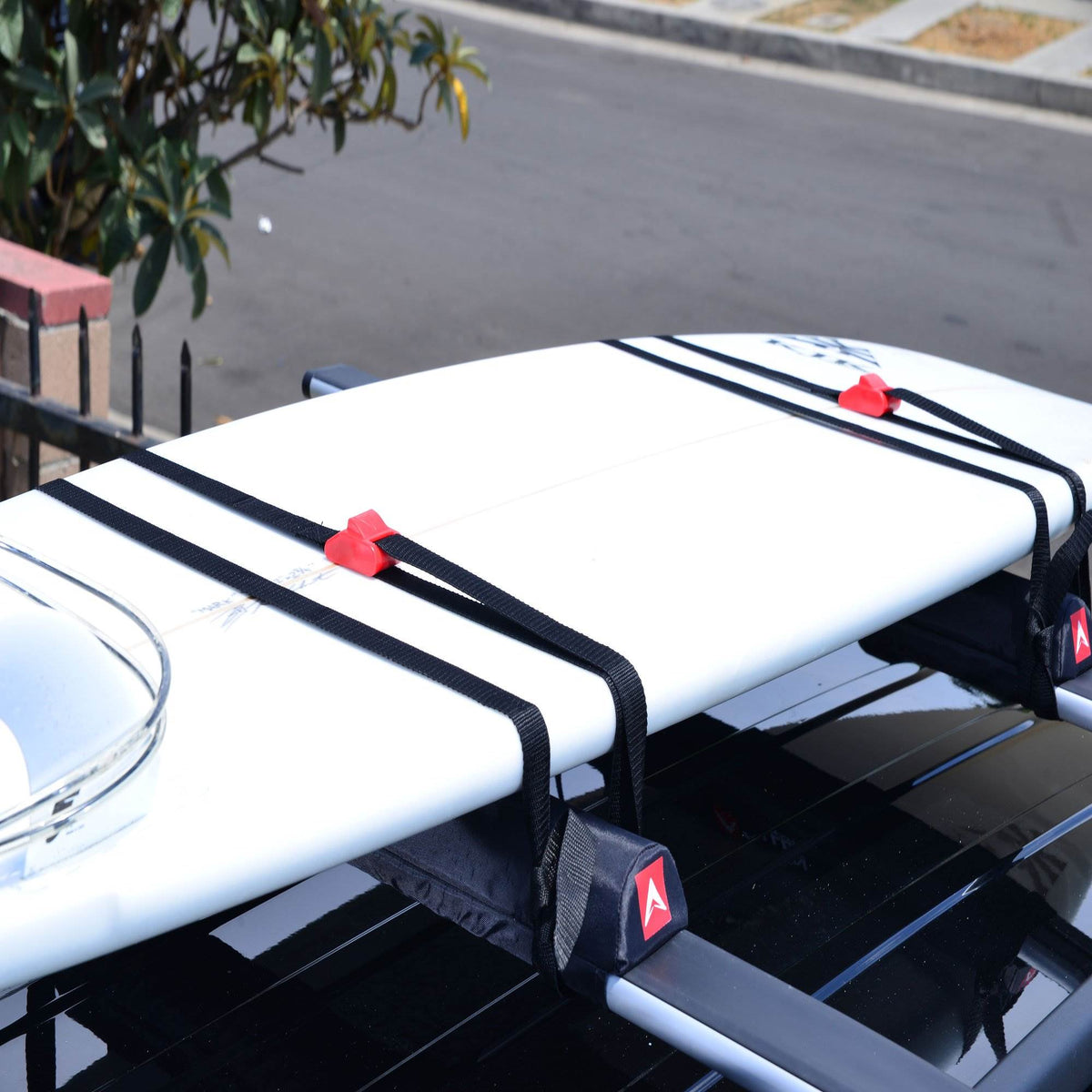 Allen Sports 24" Car Rooftop Surfboard Rack Set w/ 8 Foot Straps (Open Box)