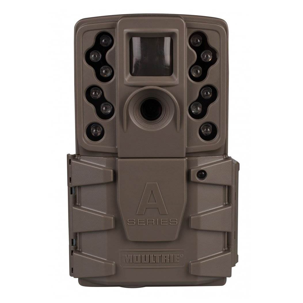 Moultrie A-25i 12MP Low Glow Infrared Game Trail Camera with SD Card (4 Pack)