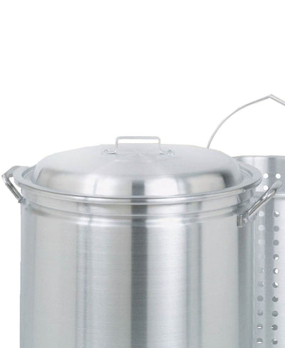 Bayou Classic 82 Qt Stainless Steel Stockpot Soup Pot with Lid and Basket (Used)
