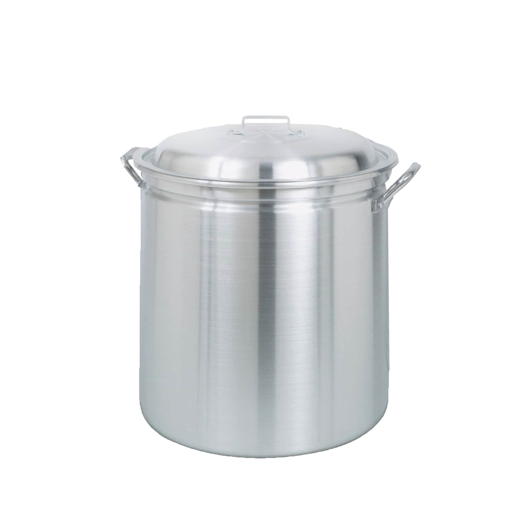 Bayou Classic 82 Qt Stainless Steel Stockpot Soup Pot with Lid and Basket (Used)