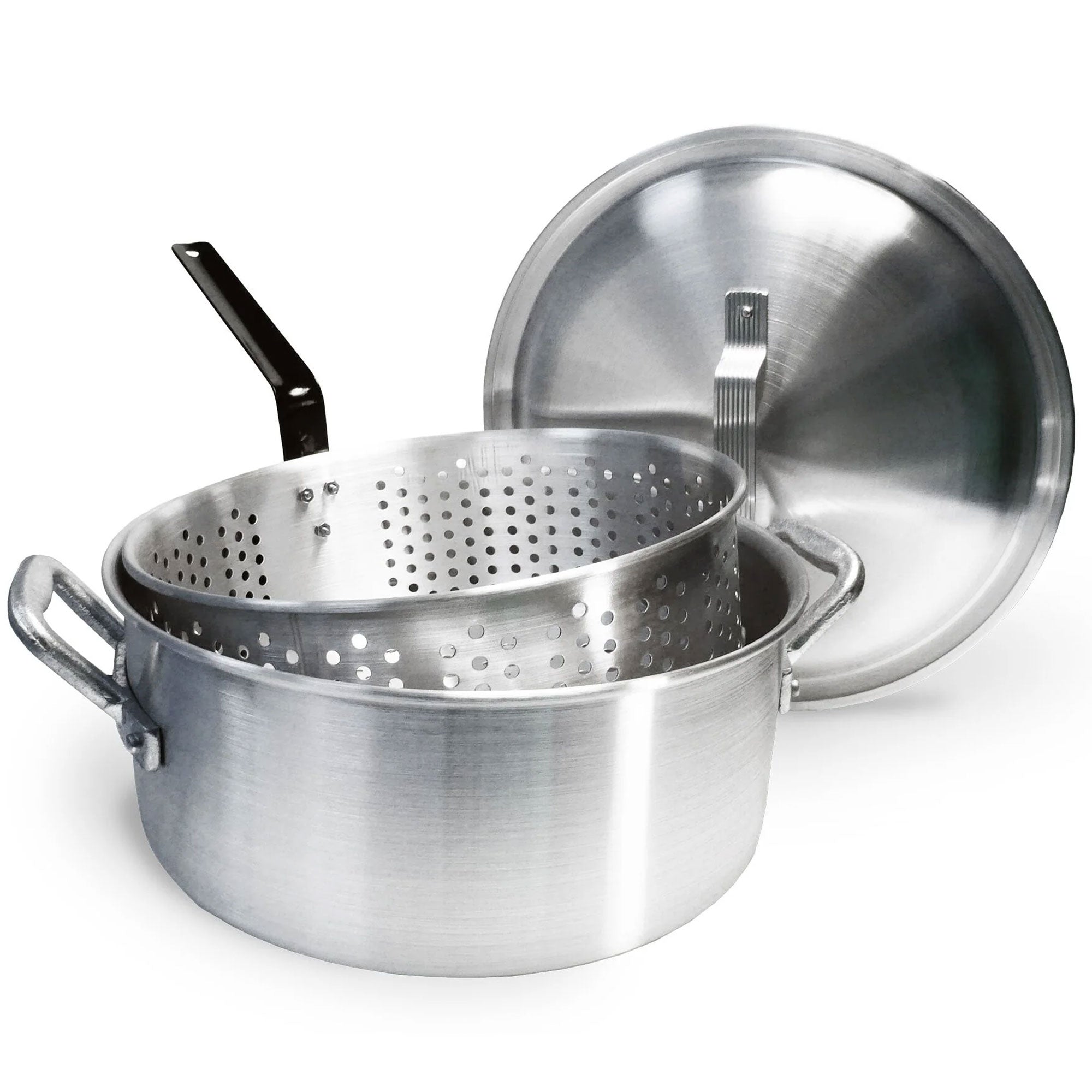 Bayou Classic Durable 14 Quart Aluminum Fry Pot & Removable Basket (Open Box) - VMInnovations