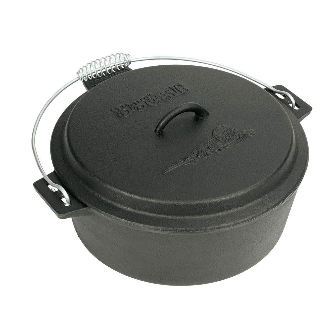 Bayou Classic Seasoned Cast Iron 10 Quart Chicken Fryer Dutch Oven Pot (Used)