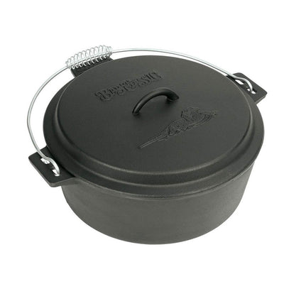 Bayou Classic Seasoned Cast Iron 10 Quart Chicken Fryer Dutch Oven Pot (Used)