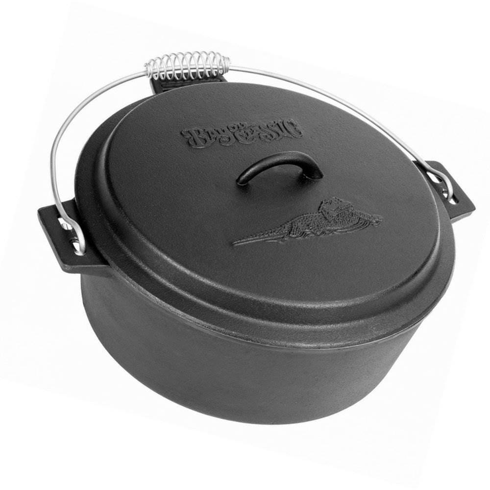 Bayou Classic Cast Iron 10 Quart Chicken Fryer Dutch Oven Pot with Lid(Open Box)