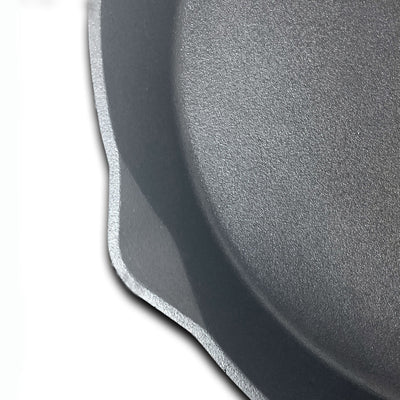 Bayou Classic 16 Inch Double Handled Cast Iron Skillet with Pour Spouts, Black - VMInnovations