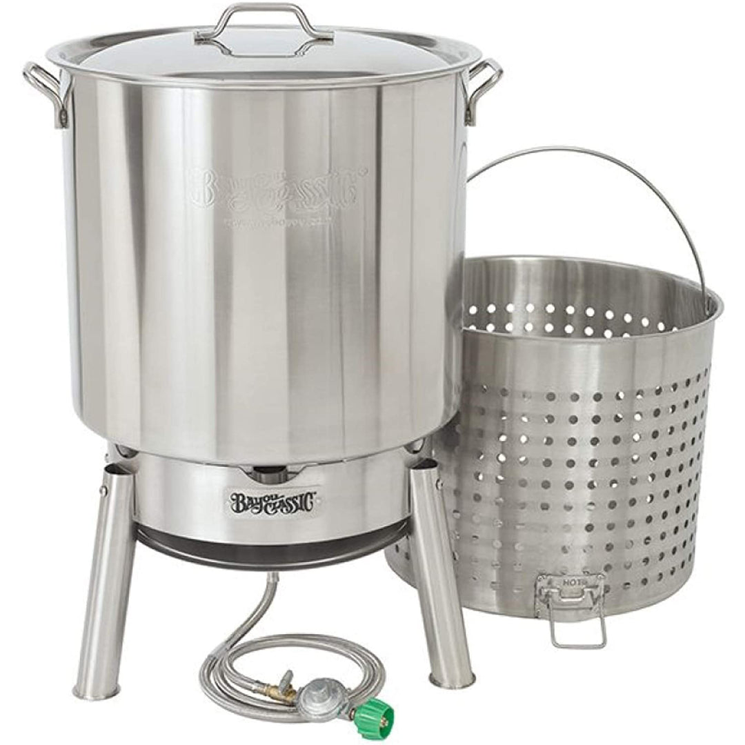 Bayou Classic KDS-182 Stainless Steel 82 Quart Seafood & Crawfish Cooker Kit - VMInnovations