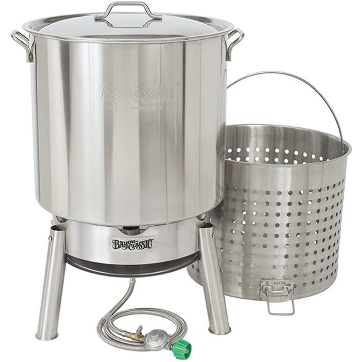 Bayou Classic KDS-182 Stainless Steel 82 Quart Seafood & Crawfish Cooker Kit - VMInnovations