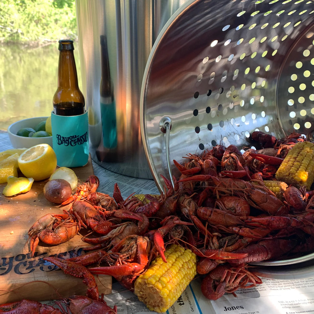 Bayou Classic KDS-182 Stainless Steel 82 Quart Seafood & Crawfish Cooker Kit - VMInnovations