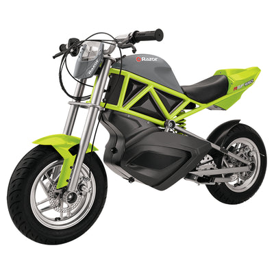 Razor Teenage 12" Rechargeable 12 Volt Battery Motorcycle Bike, Green (Open Box) - VMInnovations
