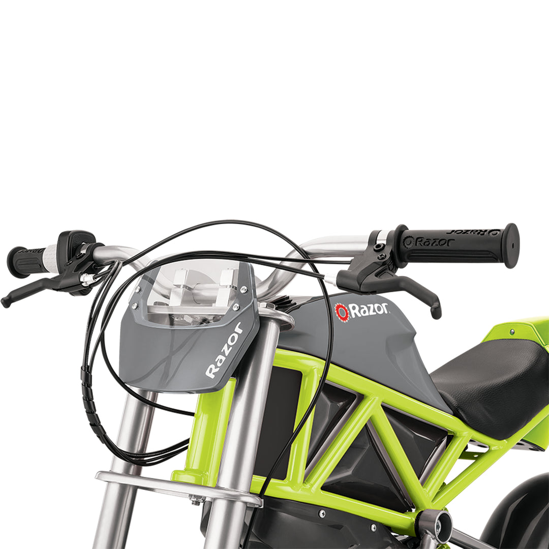 Razor Teenage 12" Rechargeable 12 Volt Battery Motorcycle Bike, Green (Open Box)