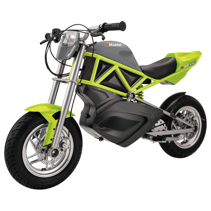 Razor RSF650 Teenage 12 Inch Rechargeable 12 Volt Battery Motorcycle Bike, Green