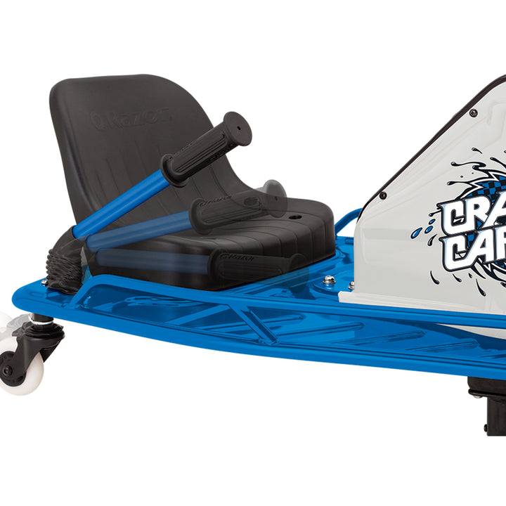 Razor High Torque Motorized Drifting Crazy Cart with Drift Bar for Adults, Blue