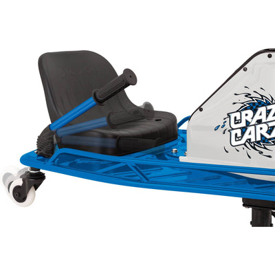 Razor Electric Bucket Seat High Torque Motor Drifting Crazy Cart, Blue (Used)