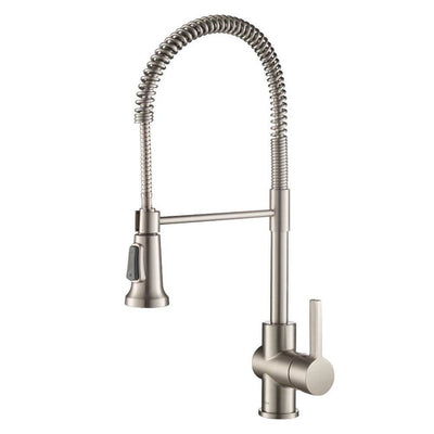 Kraus Britt Single Handle Kitchen Sink Faucet Stainless Steel Finish (Open Box)