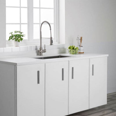 Kraus Britt Single Handle Kitchen Sink Faucet Stainless Steel Finish (Open Box)